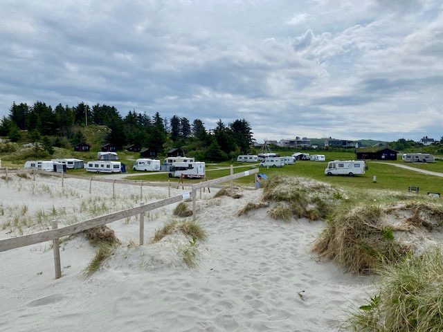 Bobilcamping på Jæren. Ølberg.